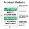Signmission Safety Culture Sign, 5 in Width, Vinyl Decal, Rectangle, Bilingual OS-2PACK-SF-D-57-L-10875 - alternate 2